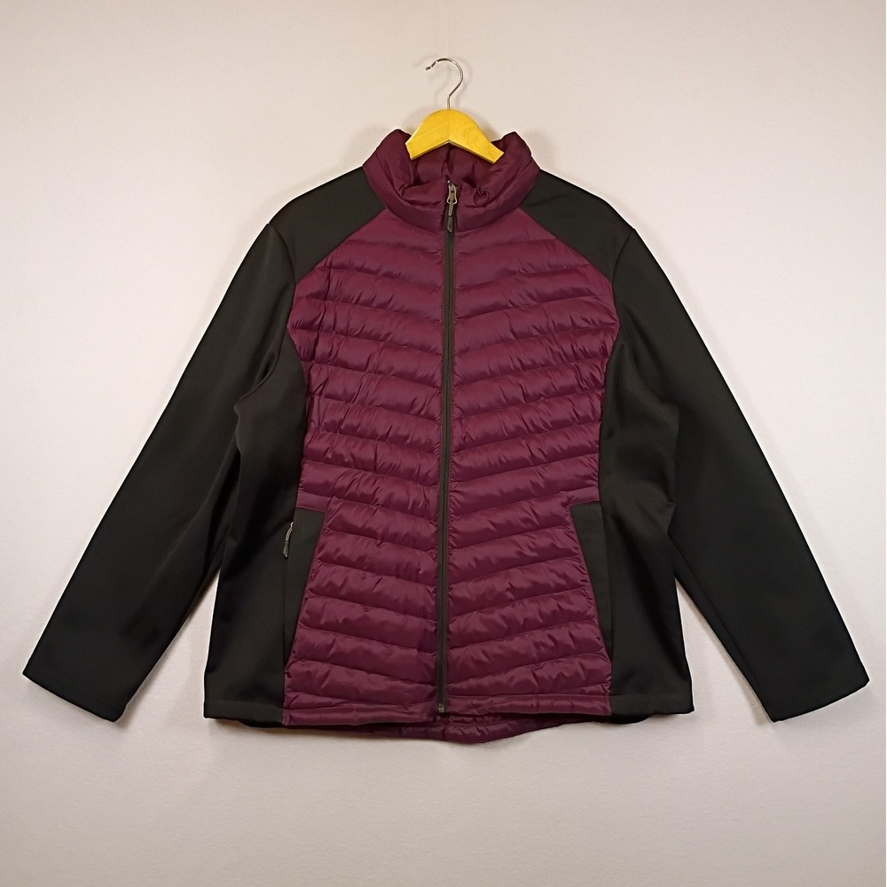 Gorpcore 32 Degrees Heat Womens XXL Purple Black Hybrid Puffer Jacket T219277
